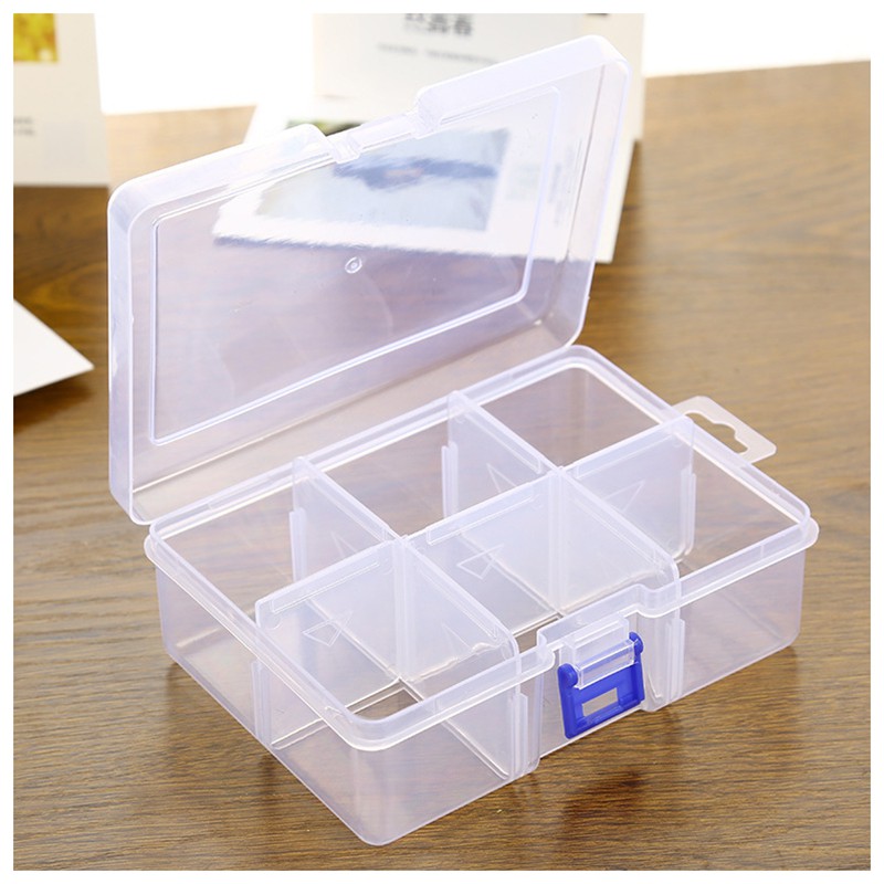 Hộp nhựa 6 ngăn đựng trang sức/ốc vít kỹ thuật tiện lợi