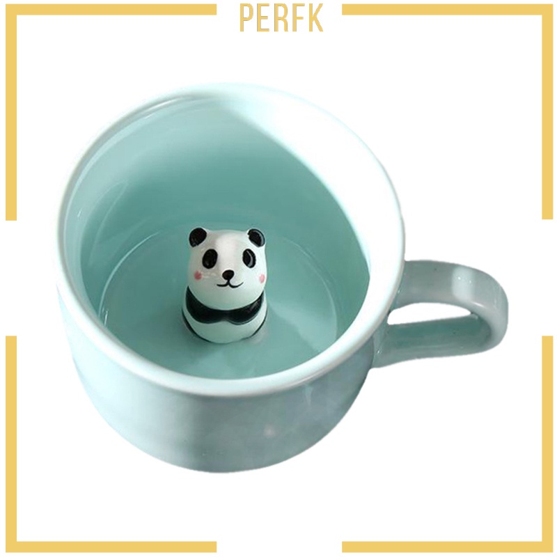 Cốc Sứ Uống Cà Phê / Trà Sữa In Hình Động Vật Hoạt Hình 3d Dễ Thương