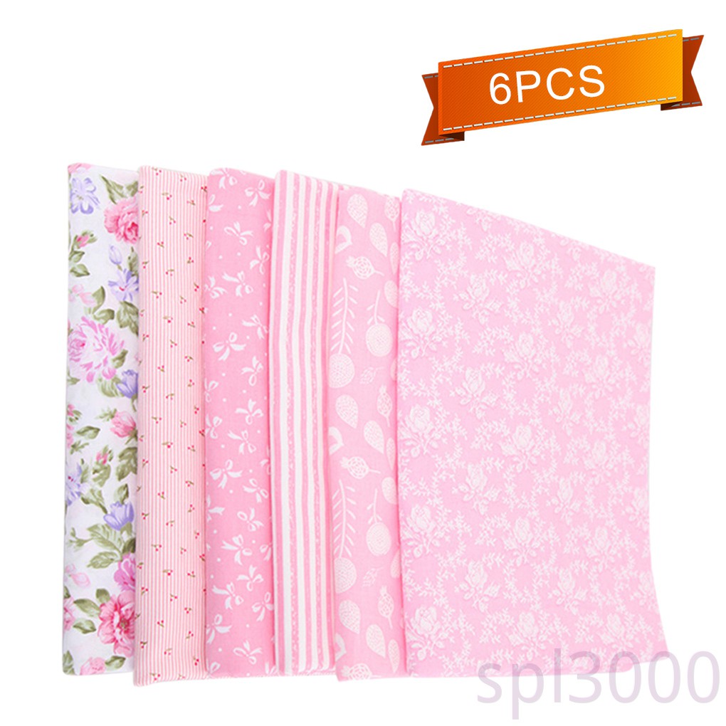 Set 6 tấm vải họa tiết xinh xắn kích thước 50x40cm tiện dụng để làm thủ công