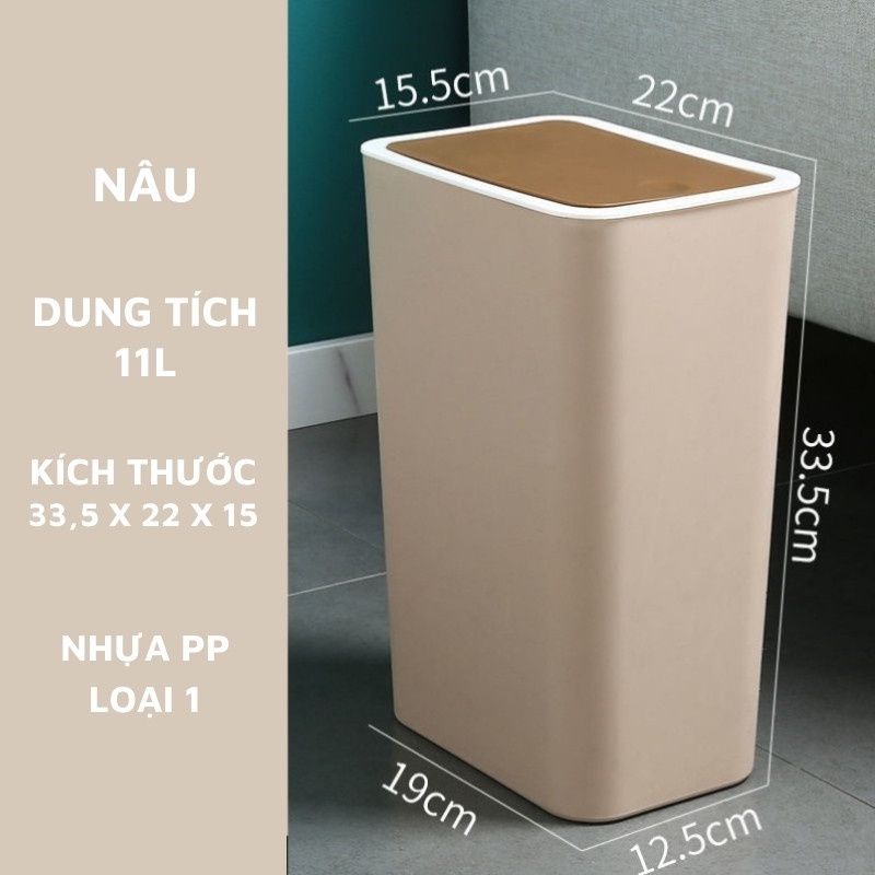 Thùng rác tiện ích phòng bếp gia đình, văn phòng làm việc,màu sắc đa dạng, thiết kế sang trọng, nắp bật tiện dụng