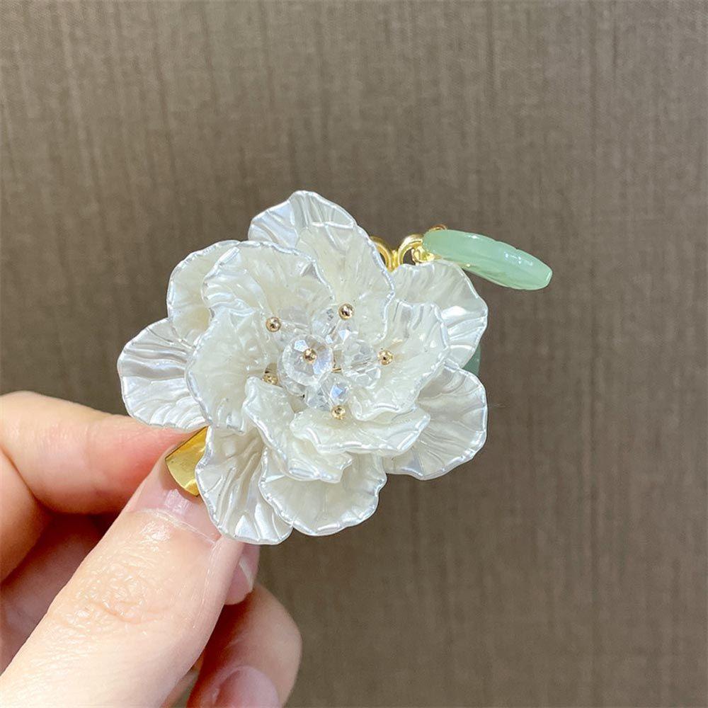 Kẹp Tóc Mỏ Vịt Hình Hoa Trà Ngọt Ngào Cho Nữ