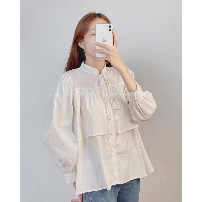 ÁO SƠMI DÁNG BABYDOLL TẦNG [hình thật]