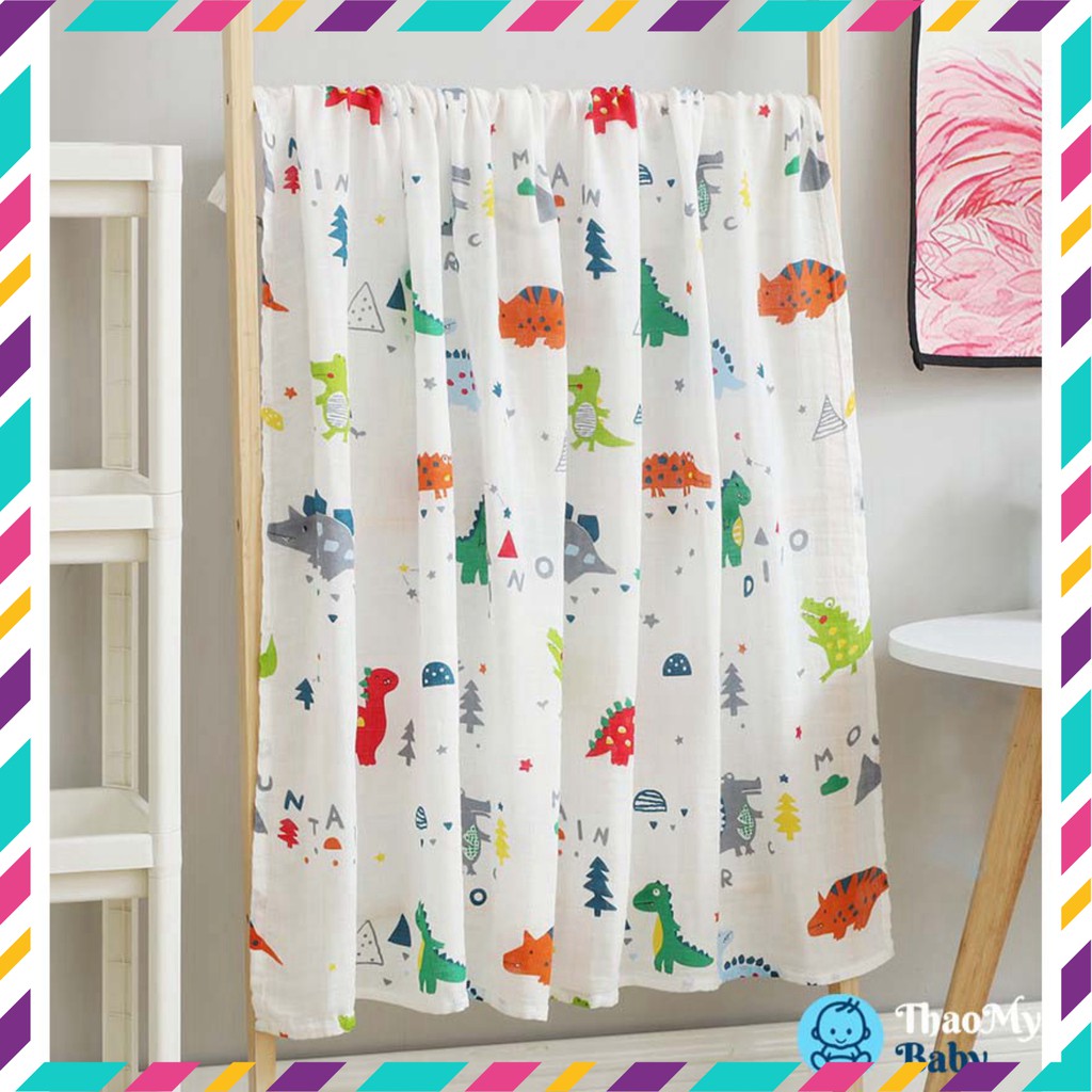 Khăn Tắm Sợi Tre Muslin Cho Bé KT 120x110cm