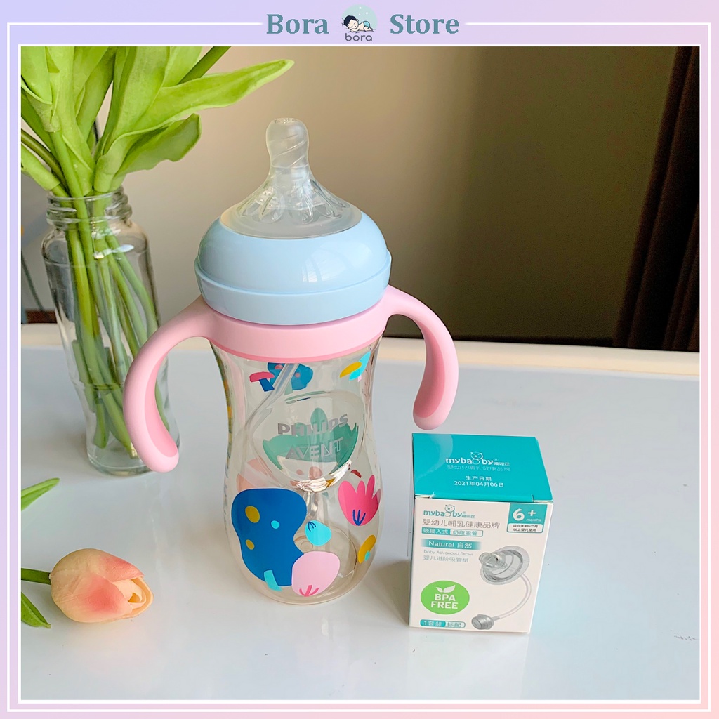 Ống tập hút bình sữa Avent Natural, dây ti sữa cho bé, giúp bé có thể ti bình với mọi tư thế đứng, ngồi, nằm