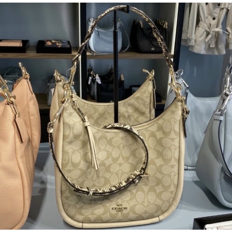 Túi đeo chéo đeo vai nữ Coach hobo dáng túi ống size to, dư xịn, màu mới đẹp