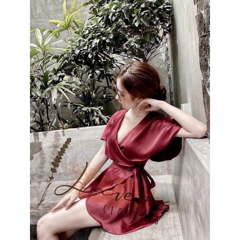 Jum bèo cột nơ cổ tim dễ thương