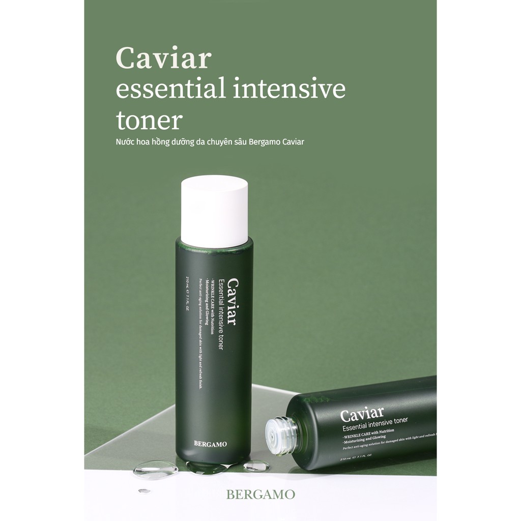 Toner tinh chất trứng cá Bergamo dưỡng ẩm chuyên sâu 210ml