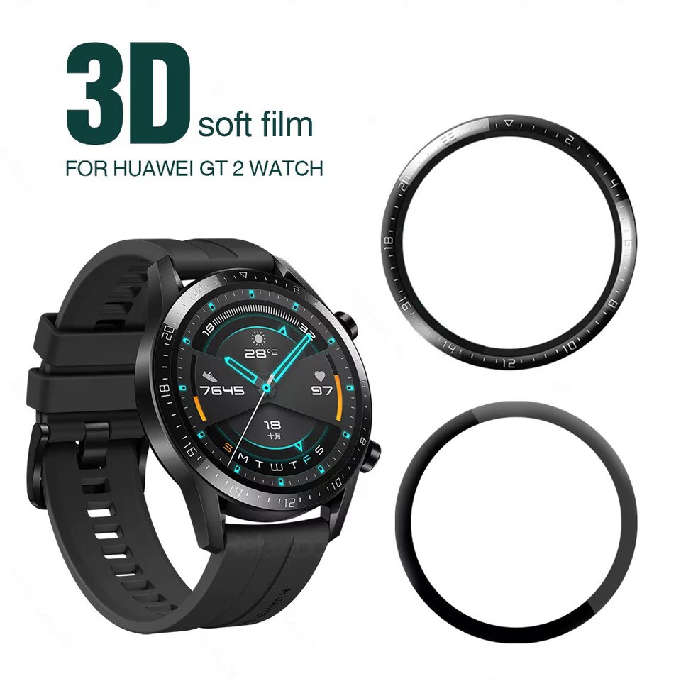 Cường lực màn hình 3D Cạnh Cong Full mặt kính cho Huawei Watch GT2 46mm