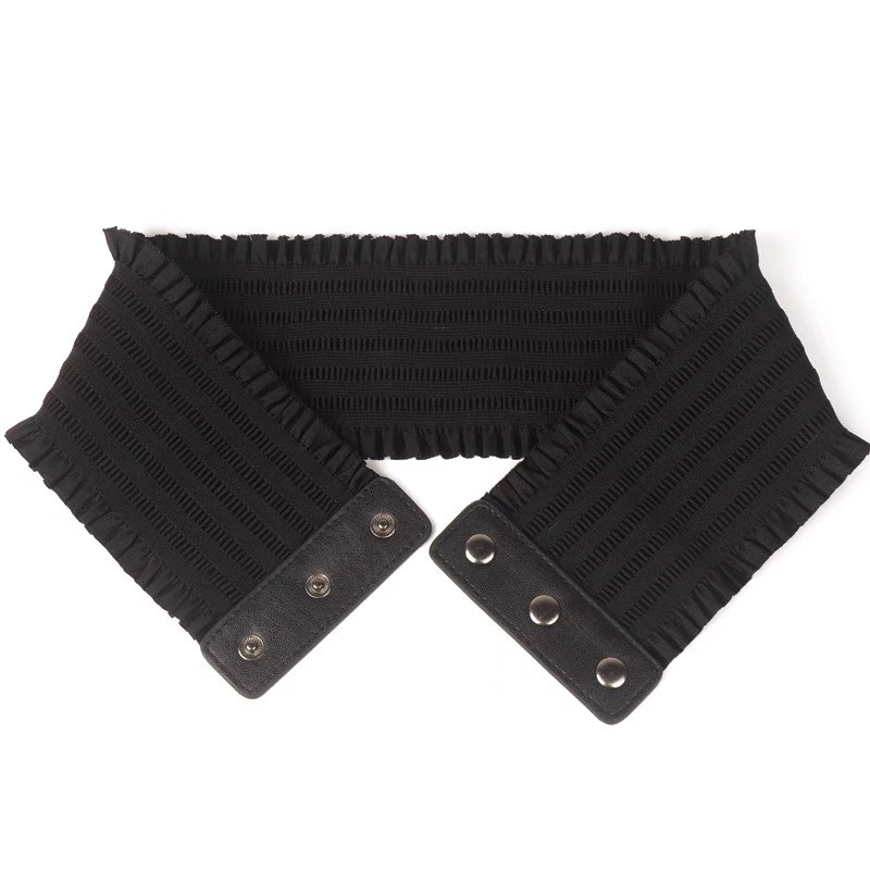 Corset nịt bụng 3 khuy tua rua 2 đầu Đai thắt eo mềm sang trọng không dây