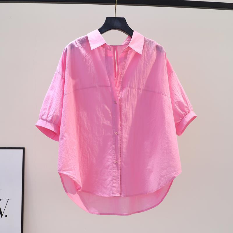 Áo Sơ Mi 100% Cotton Nguyên Chất Dáng Rộng Phong Cách Hàn Quốc Thời Trang Mùa Hè Hàng Mới