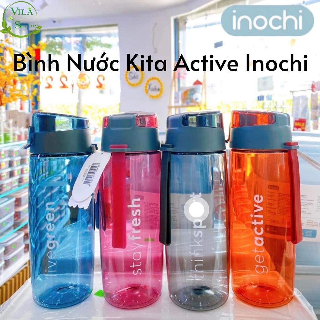 Bình Đựng Nước, Bình Nước Thể Thao Kita Boost - Active - Fami - Slim Inochi Xuất Nhât - Châu Âu - Eu