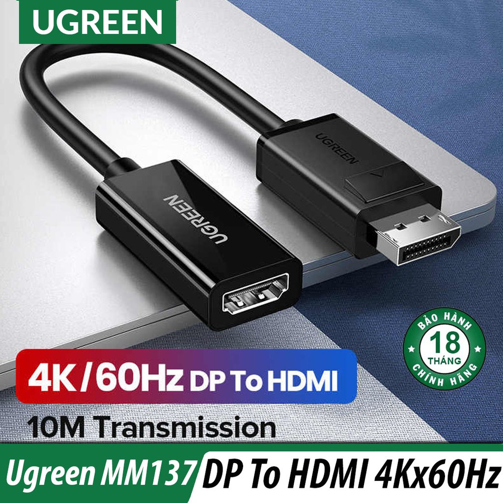 Cáp DisplayPort Ra HDMI 4K@60Hz Cao Cấp UGREEN MM137 - Hàng Chính Hãng