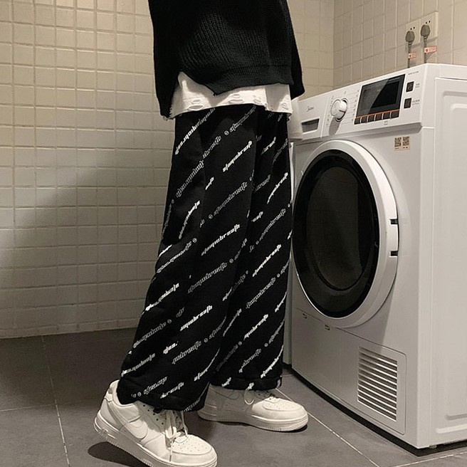 Quần ống rộng họa tiết cá tính thời trang cho nam