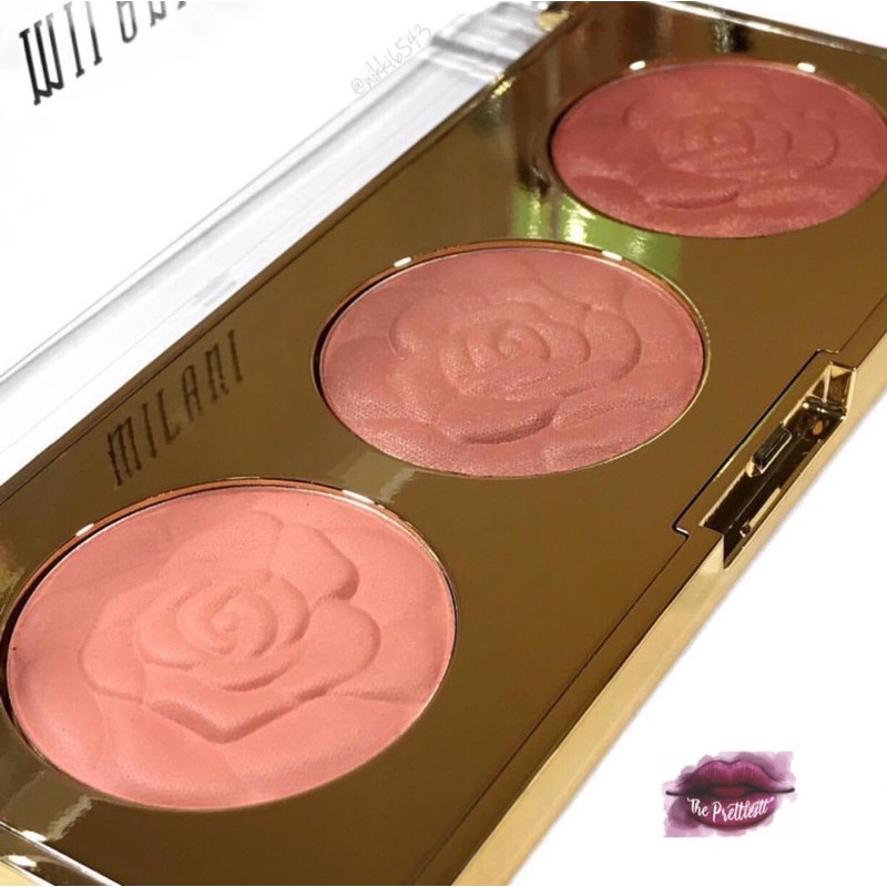 Phấn má Milani Rose Blush Trio Palette +2% phí bán hàng