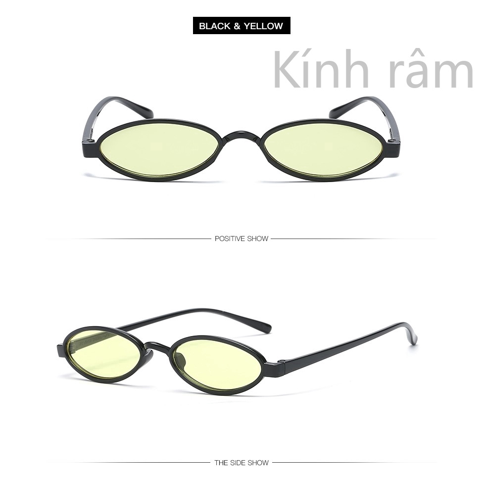 Kính mát gọng tròn bằng nhựa phong cách cổ điển