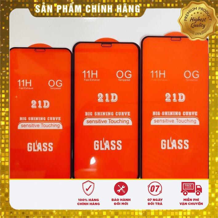 Kính Cường Lực 21D full keo iPhone 6s/7/8 Plus/X/Xs/XsMax/11/12/13-Pro/ProMax/Mini SIÊU BỀN, SIÊU CỨNG, ÔM SÁT MÁY