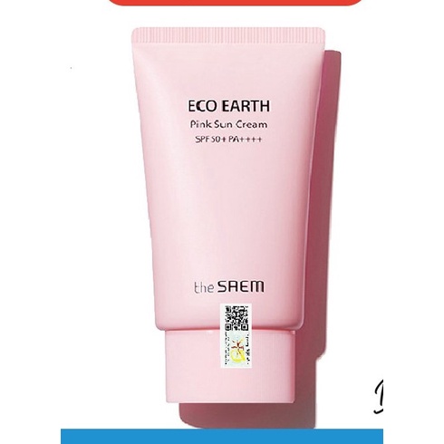 Kem Chống Nắng THE SAEM ECO EARTH POWER SUN CREAM (SPF 50+/PA)-Hồng -Trắng Hồng