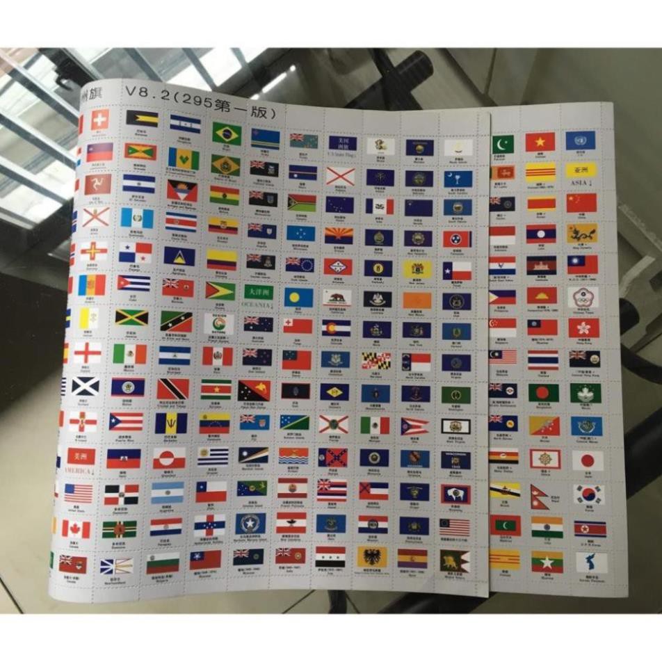 [RẺ HƠN NÈ] Bộ Quốc Kỳ Các Nước Trên Thế Giới và 50 Tiểu Bang của Mỹ (295 cờ).