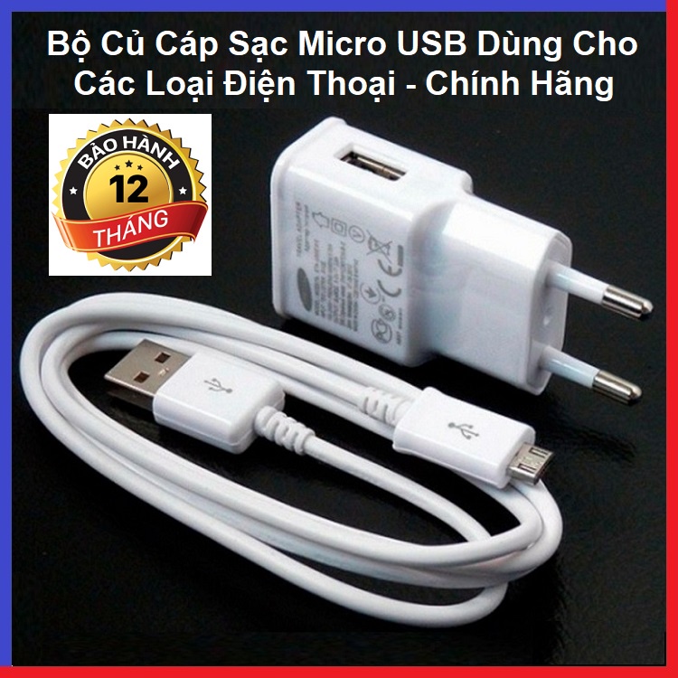 Bộ Củ Sạc Và Dây Sạc Nhanh, Dùng cho Điện Thoại SS , Dùng Điện Thoại Androi - Combo Củ Dây Sạc Micro USB Chính Hãng