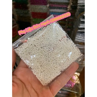 (gói 100g) Hạt cườm tấm đục các màu