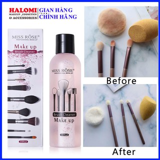 Nước Rửa Cọ Trang Điểm Miss Rose Giặt Mút Siêu Sạch Dễ Sử Dụng HALOMI