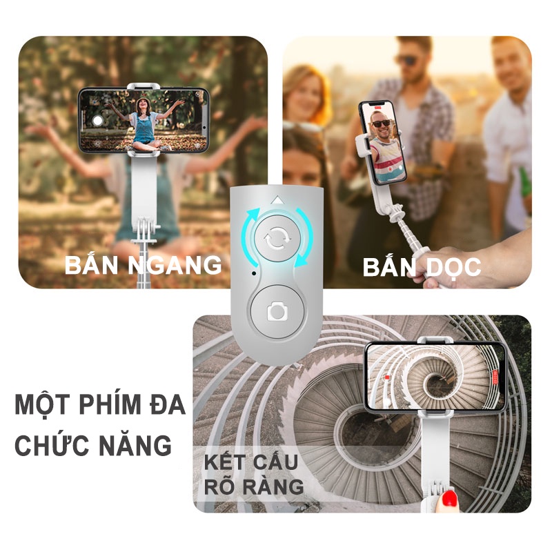 Bộ ổn định với ánh sáng lấp đầy MINI, gimbal cầm tay, gậy chụp ảnh tự sướng chân máy bluetooth chống va đập {NUL09} | BigBuy360 - bigbuy360.vn