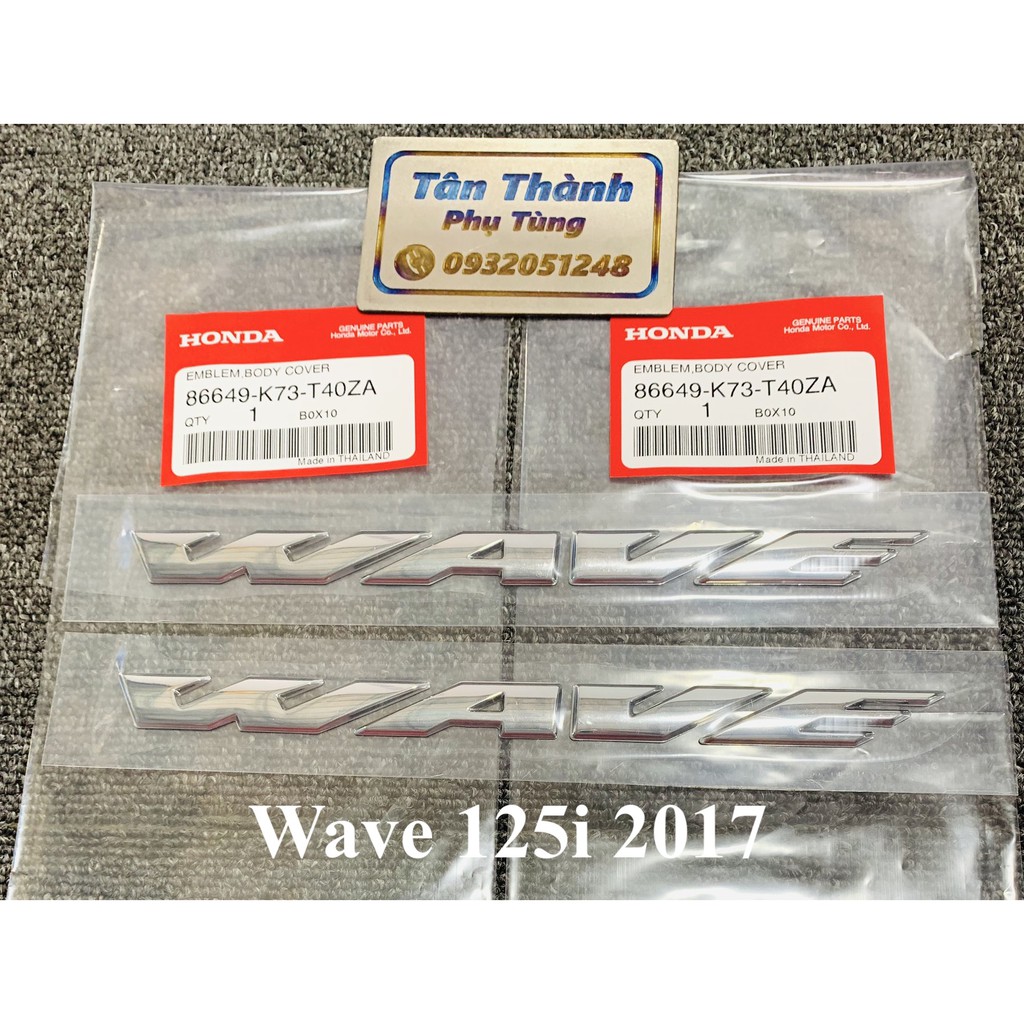Tem Wave 125i chính hãng Thailand( bộ tem: 2 Wave, 2 125i )
