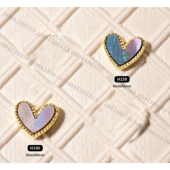 Charm tim Unicorn trang trí móng làm nail