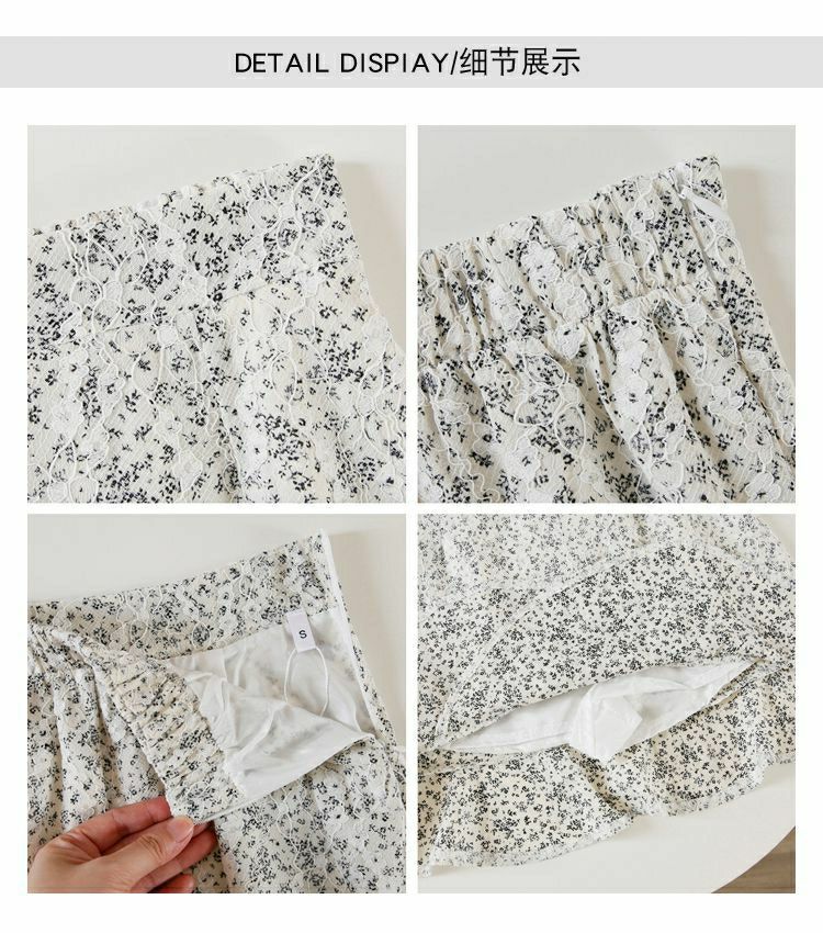 Chân Váy Chữ A Lưng Cao Hoạ Tiết Hoa Phong Cách Hàn Quốc váy chân váy chữ a váy chữ a chân váy chữ a