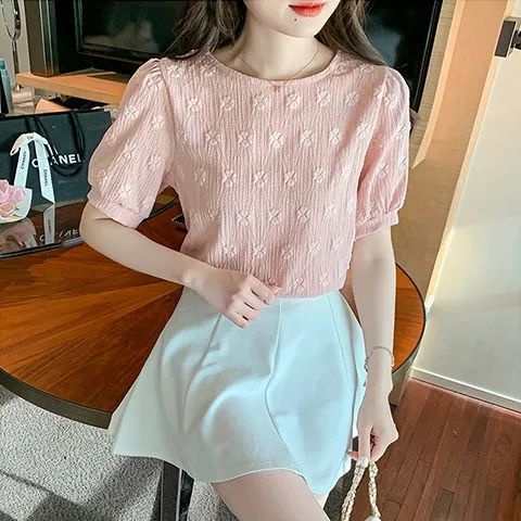 Áo Thun Tay Ngắn Cổ Tròn Dáng Rộng Thời Trang Mùa Hè Dễ Phối Đồ