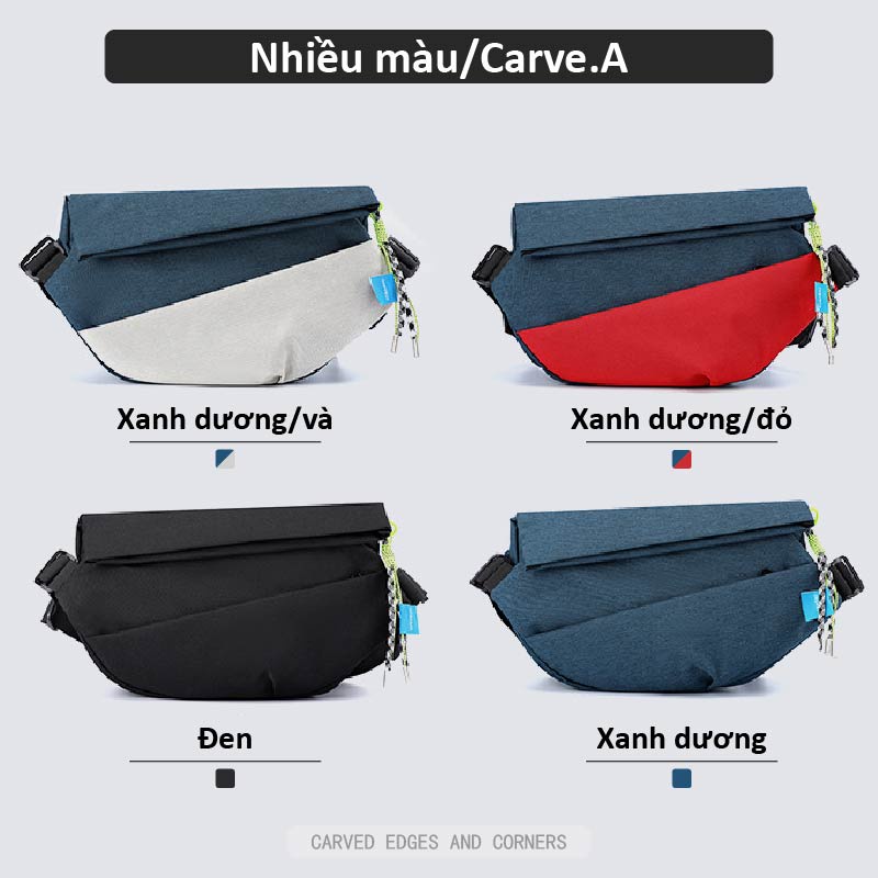 Carve.A Store Túi đựng ipad bộ đệm chống trộm bên hông ba lô túi đeo chéo bên túi ngực túi bên ba lô túi đeo vai nam ba lô nam mặt sau túi đeo chéo