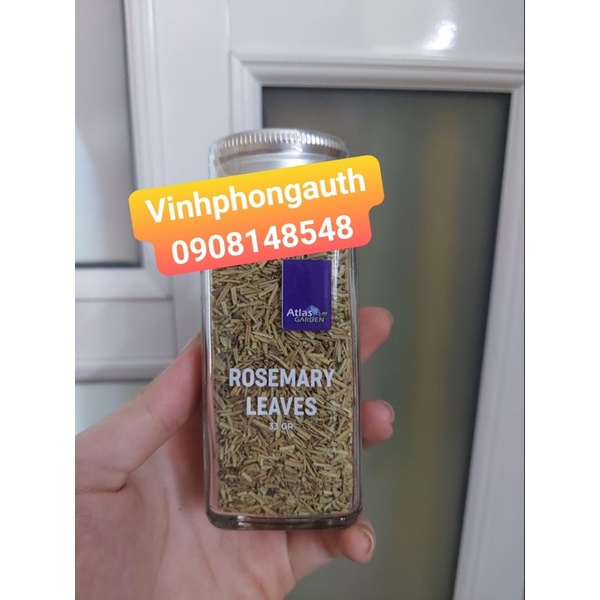 Lá hương thảo khô (Rosemary) Atlas Garden hũ 33g