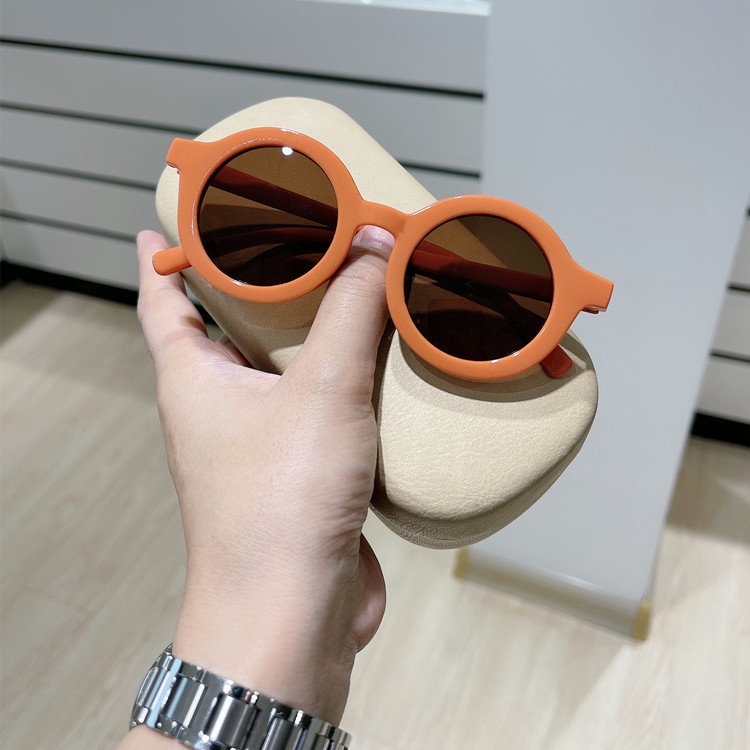 Kính Râm Trẻ Em Tròn Mờ Thích Hợp Cho Bé 1-8 Tuổi