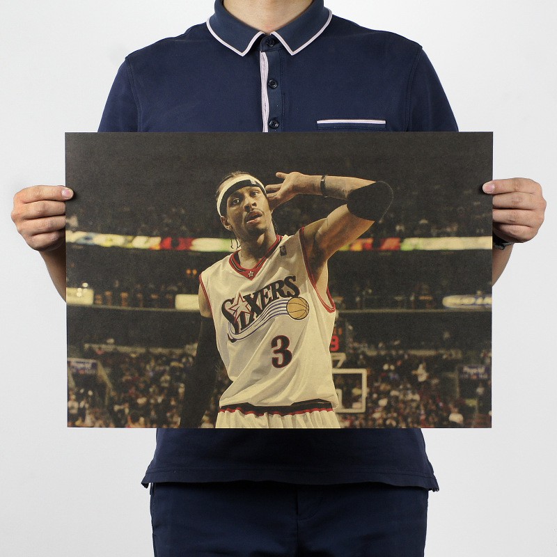 Tranh Treo Tường Hình Ngôi Sao Bóng Rổ Nba Kirby James Jordan Kích Thước 51x35.5cm