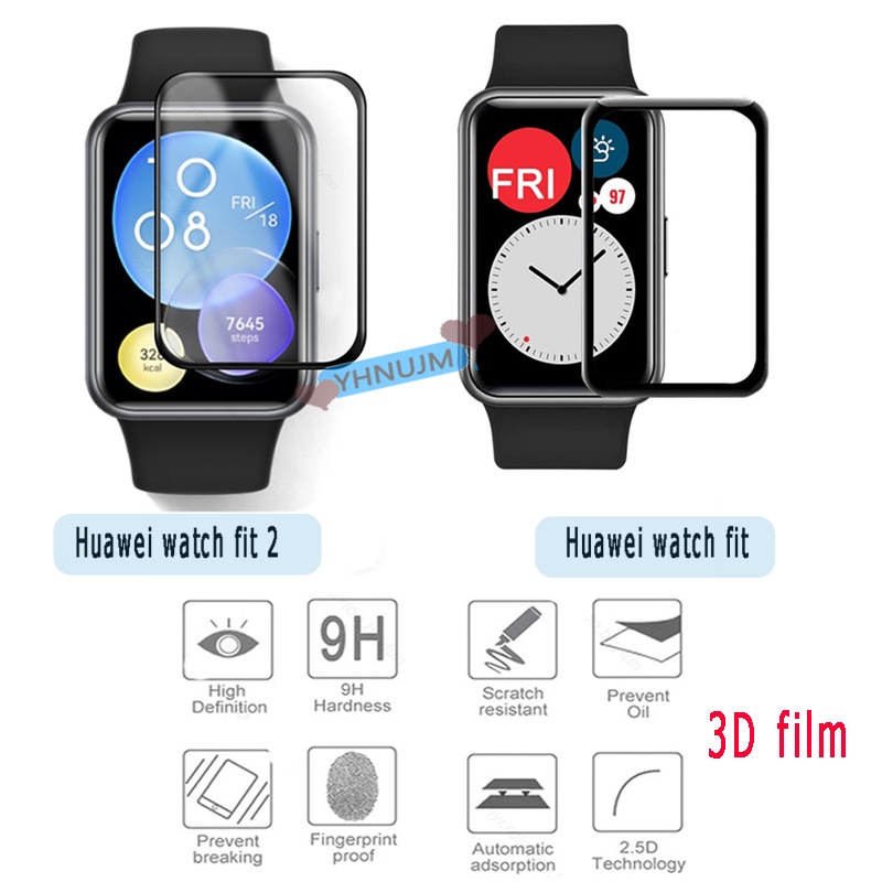 Miếng Dán Bảo Vệ Màn Hình Viền Cong 3D Cho Đồng Hồ Thông Minh huawei watch fit 2 Ốp