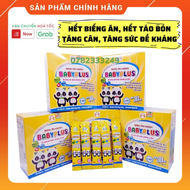 Siro Ăn Ngon Baby Plus (Babyplus) Giúp Bé Hết Biếng Ăn, Hết Táo Bón, Tăng Cân, Tăng Sức Đề Kháng