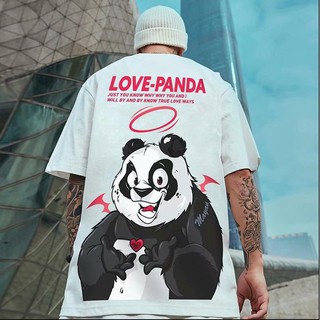 [M-8XL] Áo phông gấu trúc size lớn Áo phông rộng rãi nam nữ Áo phông ngắn tay rộng rãi cho người béo của thương hiệu thời trang