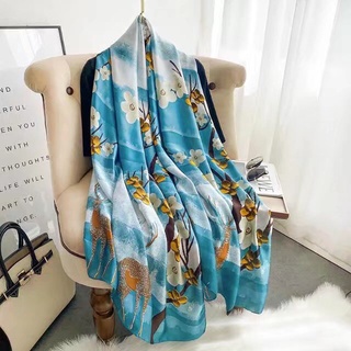 KHĂN LỤA HOA CAO CẤP – Khăn Lụa CHOÀNG CỔ - Quàng Cổ Dài LINH LINH SILK