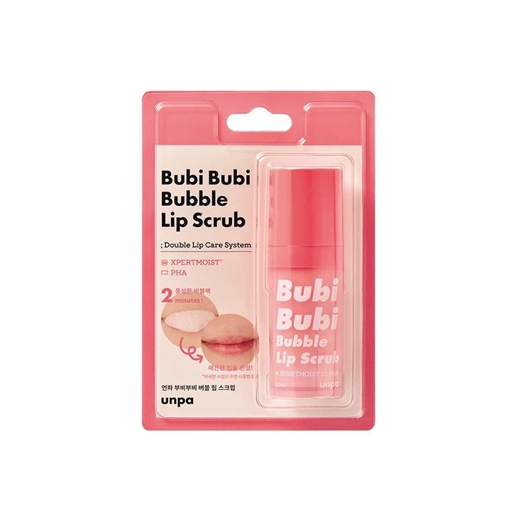 Gel Tẩy Tế Bào Chết Sủi Bọt Cho Môi Unpa Bubi Bubi Bubble Lip Scrub 10ml