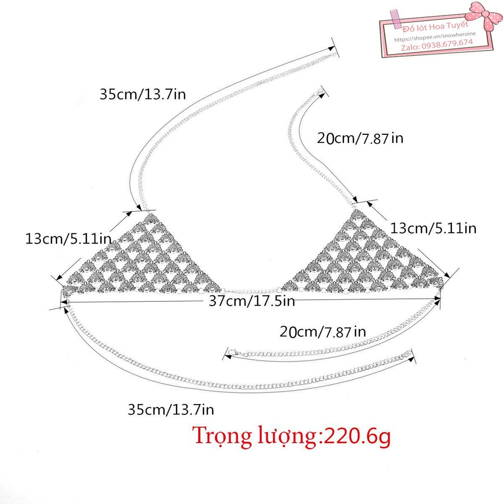 BRALETTE Kim Loại bông hoa cho cô nàng muốn nóng bỏng