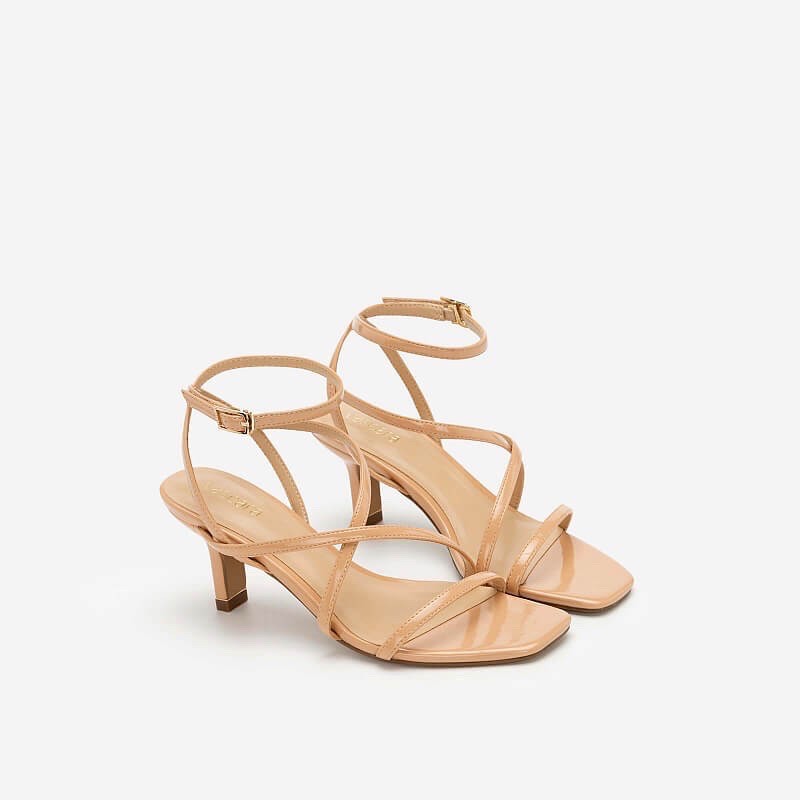 Giày Sandal Cao Gót Quai Mảnh SDN 0666 Vascara - Màu Be