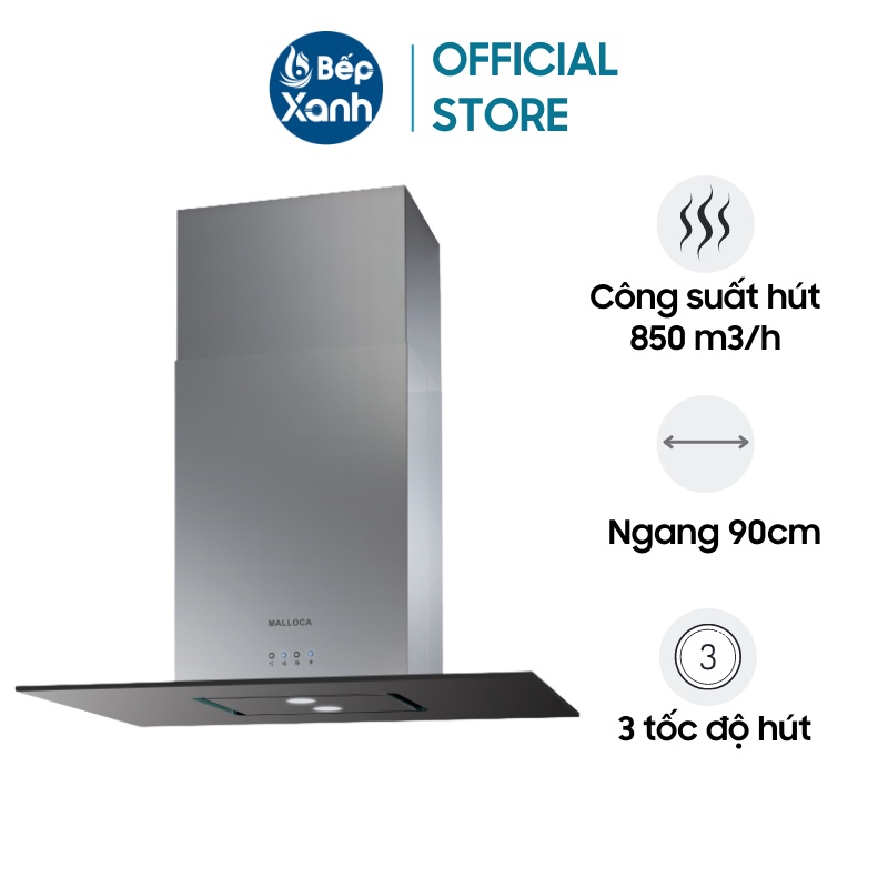 [FRESHIP HCM] Máy Hút Mùi Đảo Malloca MC-9053 ISLA - Công Suất Hút 850m3/h - Ngang 90cm