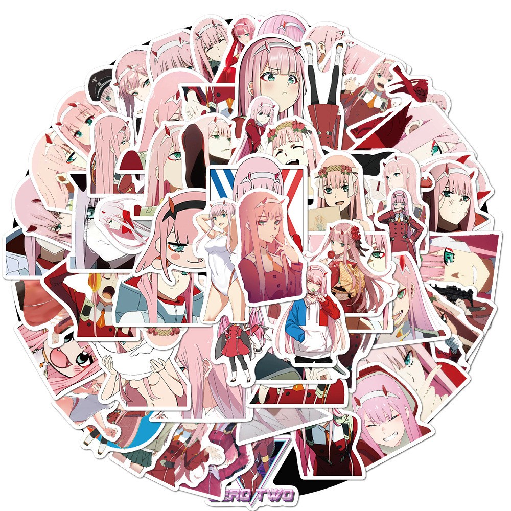 50/25/10 Miếng dán hình Anime Darling In The Franxx trang trí đa năng