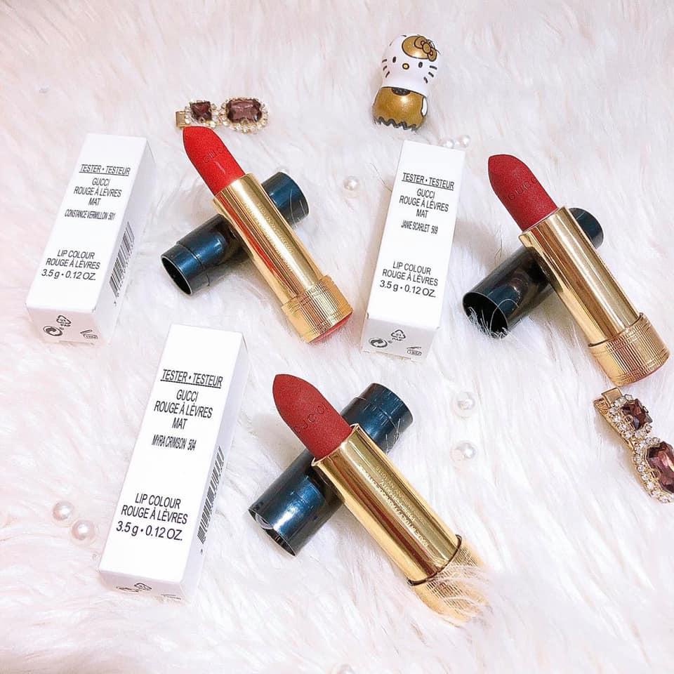 Son Gucci Tester Dòng Matte và Satin  -  Tester Box Trắng Như Ảnh Chụp