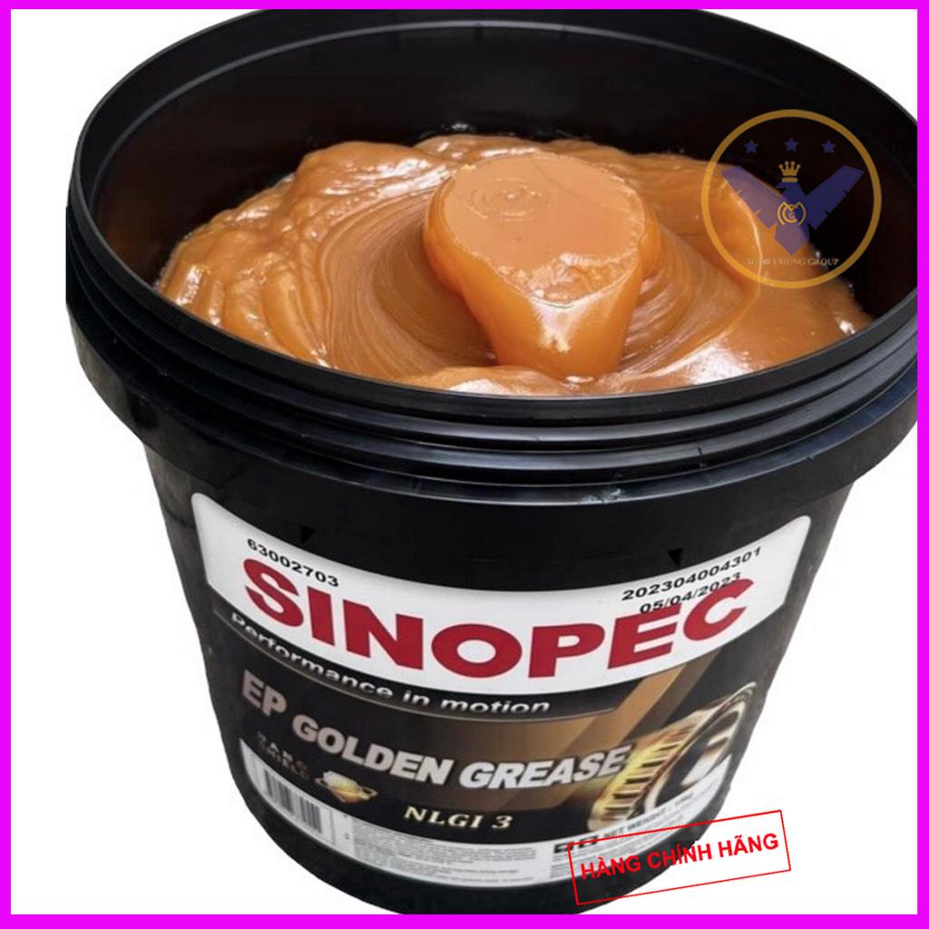 Mỡ bôi trơn chịu nhiệt Sinopec Premium Golden NLGI 3 thùng T15kg