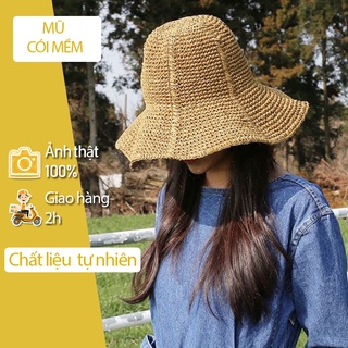 Mũ cói đi biển tiểu thư có thêu hoa  phong cách Hàn quốc
