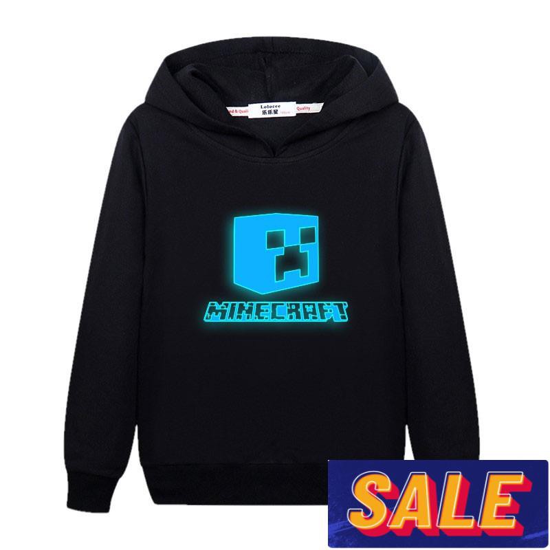 Áo Khoác Hoodie Dạ Quang In Hình Game Minecraft Thời Trang Mùa Thu 2020 Cho Bé Trai