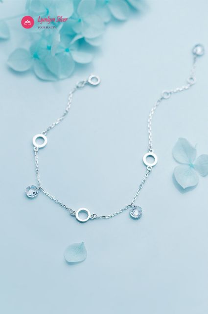 Lắc chân và lắc tay nữ mix đá nhỏ duyên dáng Lymlym Silver bạc 925 cao cấp | BigBuy360 - bigbuy360.vn