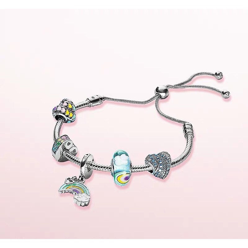 charm pan Ale sắc màu cầu vòng bạc s925 cao cấp