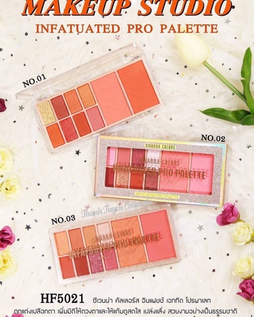 Bảng Má Hồng + Phấn Mắt SIVANNA MAKEUP STUDIO INFATUATED PRO PALATTE  HF5021